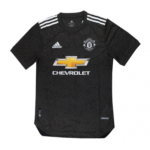 20-21 Manchester United Away Black Soccer Jersey Shirt (Player Version) - Click Image to Close